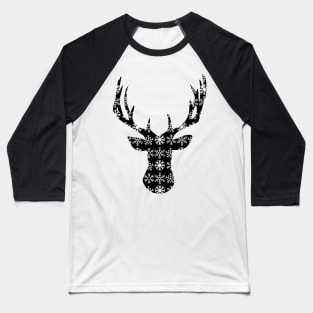 Christmas Deer - geometric vector art Baseball T-Shirt